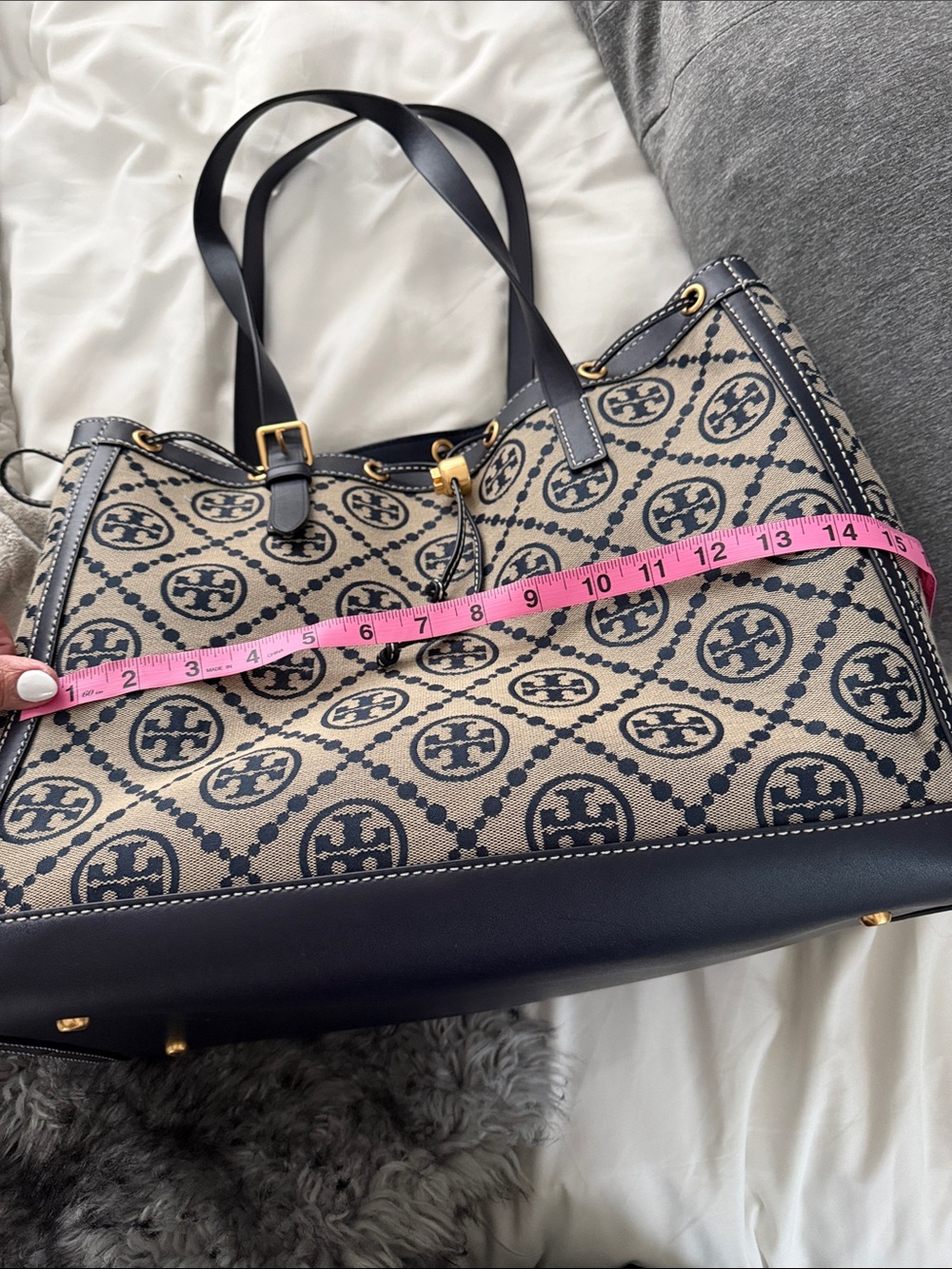Tory Burch T Monogram Jacquard Tote - Picture 5 of 9